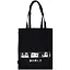 Сумка-шоппер Аниме Лица черная, текстиль 40см.*32см. — 2907562 — 1