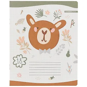 Тетрадь в клетку Academy Style, "Зверята Бохо", 18 листов, в ассортименте