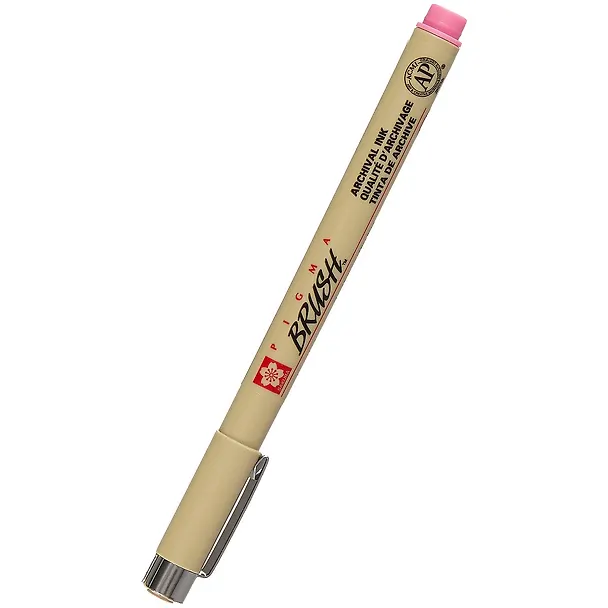 Ручка-кисточка капиллярная Pigma Brush Розовый, Sakura 249896 — 1
