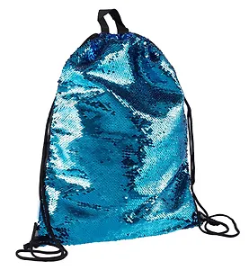 Мешок дорожный с пайетками "Голубой+синий" 36 х 48 см, 1 отделение, полиэстер