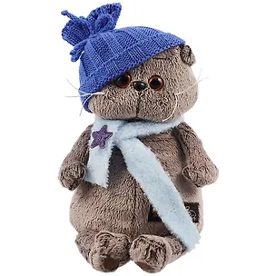 Мягкая игрушка Басик в шапке и шарфе со звездочкой (19 см) 2945311