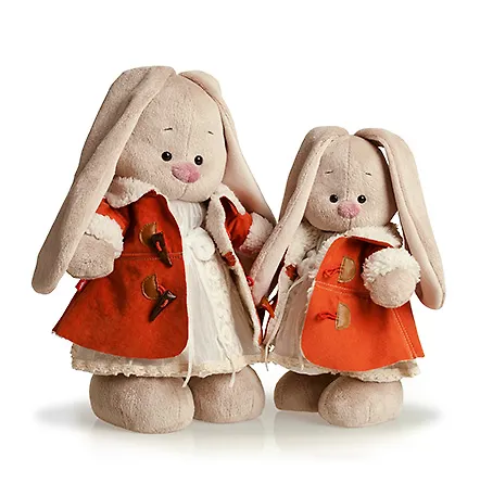 Мягкая игрушка Зайка Ми в дубленке и белом платье (25 см) (STS-035) 2394720 — 1