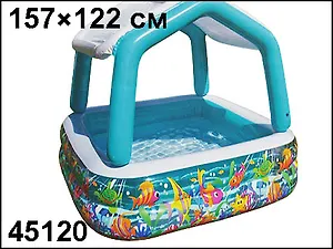 Бассейн Рыбки с крышей (157/122см) (57470NP)