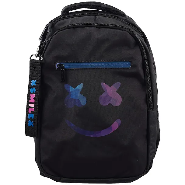 Рюкзак школьный «Basic style. Smile», 2 отделения, 3 кармана, 41 см, Hatber 262334 — 1