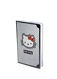 Книга для записей А5 100л кл. "Hello Kitty" черный горох, пластик.обл., 48390, Премьера