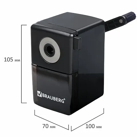 Точилка механическая "BLACK JACK", мет.механизм, чёрная 263162 — 5