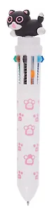 Ручка шариковая автоматическая 10 цветов "Милые котики", в ассортименте