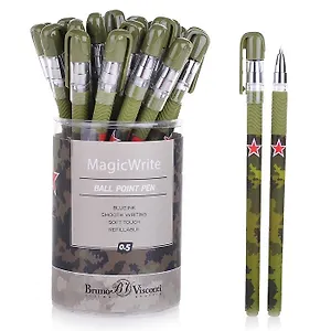 Ручка шариковая Bruno Visconti, "Милитари", синяя 0,7 мм