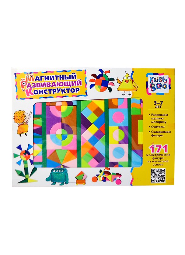 Магнитный развивающий конструктор (47082) (171 геометр. фигура) (3-7л.) 2403771 — 1