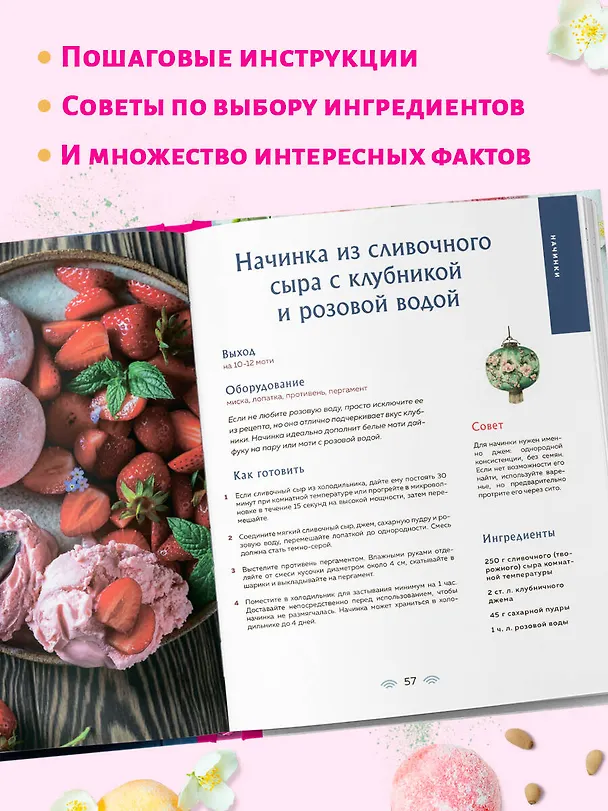 Книга Моти. Легендарный воздушный десерт из Японии. Более 50 базовых рецептов, начинок и дизайнов (Ольга Ивенская) — 7