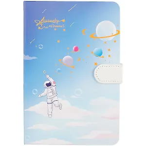 Блокнот с магнитной застежкой Космонавт A leisurely astronaut (золото)