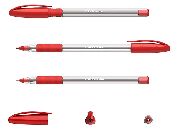 Шариковая ручка красная 1 мм, U-109 Classic Stick&Grip, Erich Krause 2928637 — 2
