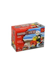 Конструктор пластмас. Пожарная бригада Автомобиль (21101) (31дет.) (AUSINI) (6+) (коробка)