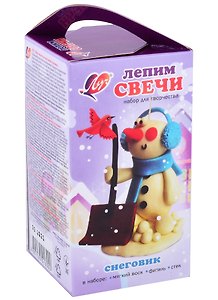 Набор с воском для лепки свечей «Снеговик», Луч