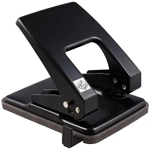 Дырокол 40 листов "Quadro" черный, к/к