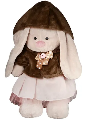 Мягкая игрушка Зайка Ми в коричневой шубке и розовом платье (32 см) (StM-036) 2519415