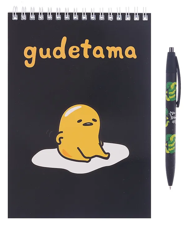Набор канцелярский «Gudetama. Черный» (ручка шариковая автоматическая, блокнот А5 60 листов), в подарочной упаковке, Centrum 2984004 — 4