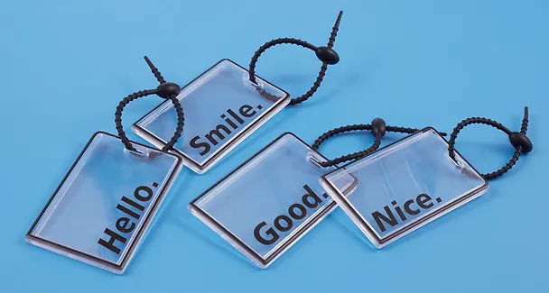 Бейдж "Hello.Smile.Nice.Good", пластик, в ассортименте 3102975 — 3