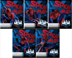 Тетрадь 18л лин. "Spider-man" карт.обл., выб.УФлак, фольга, ассорти, Disney