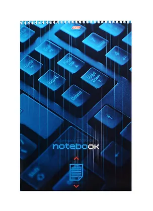 Блокнот А4 60л кл."Клавиатура" гребень, жесткая подложка, Hatber ...