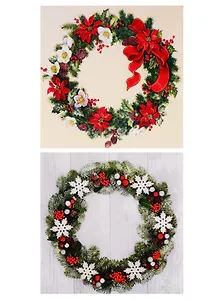 Набор салфеток для декупажа Рождественский венок - 2шт