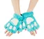 Перчатки Кошачьи лапки (бирюзовые) (иск.мех) Bookvalno — 3018960 — 2