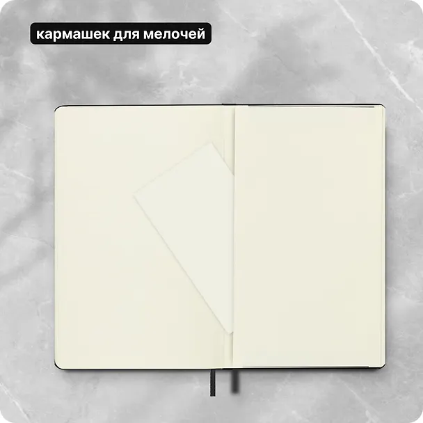 Книга для записей А5, 120 листов в точку "Classic Large", черная, жесткая обложка, резинка, Moleskine 242490 — 12