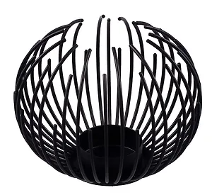 Подсвечник на 1 свечу Шар из прутьев (металл) (11х11х9) (10513953)