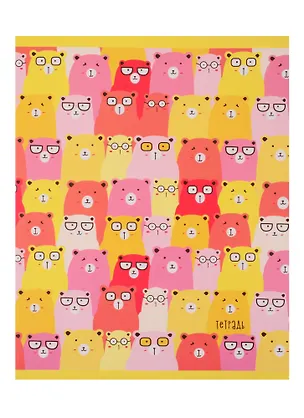 Тетрадь в линейку Unnika, "Ученые мишки", 48 листов, в ассортименте 254929