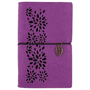 Записная книжка «Ноутбук», фиолетовый фетр, 96 листов, А6