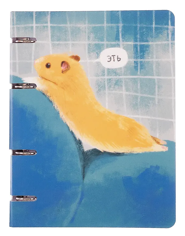 Тетрадь на кольцах «Hamster» 100 листов в клетку, сменный блок - Listoff 3084252 — 1