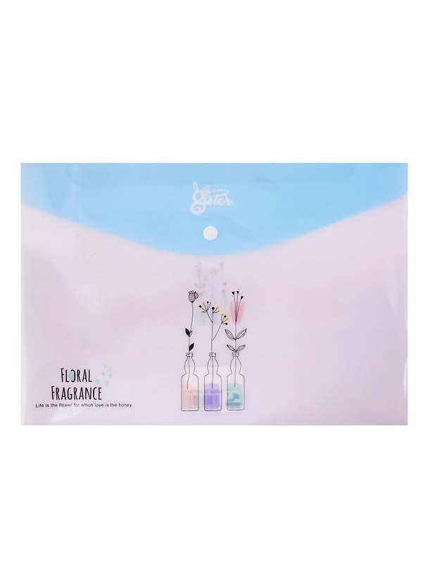 Папка-конверт А4 на кнопке "Floral fragrance" пластик 0,18мм, ассорти 249439 — 1