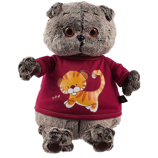 Игрушка мягкая Budi Basa, Басик в футболке с принтом Тигренок Ks25-143 2782261 — 1