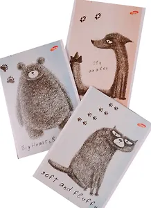 Блокнот А6 24 листа клетка "Рисованные звери"