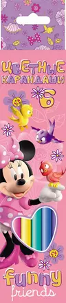 Карандаши цветные 06цв "Minnie Mouse Club House for girls" к/к, подвес, Disney — 228315 — 1