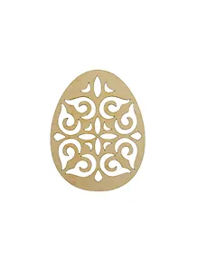 Фигурка для декупажа Яйцо-17 резное (141370) (70х90мм) (игрушка из дерева) (упаковка)