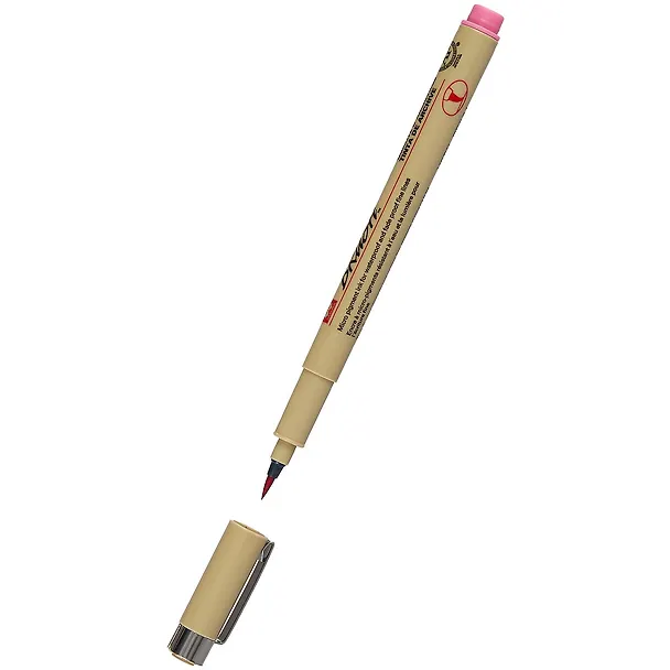 Ручка-кисточка капиллярная Pigma Brush Розовый, Sakura 249896 — 2