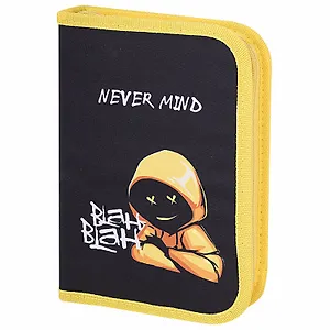 Пенал 1отд. "Rebel" с наполнением, 21*14см,1 отк. планка, 24 предмета.