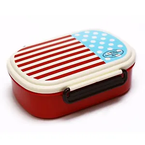 Ланчбокс Полоска/горошек красный (1 ярус)