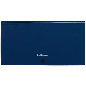 Папка на кнопке 12отд. "Matt Classic" пластик, Check size, синий, Erich Krause