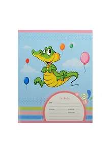 Тетрадь в узкую линейку Unnika, "Забавные зверушки", 12 листов, в ассортименте