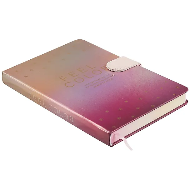 Блокнот с магнитной застежкой Градиент Feel color (голография, золото) 2840513 — 2