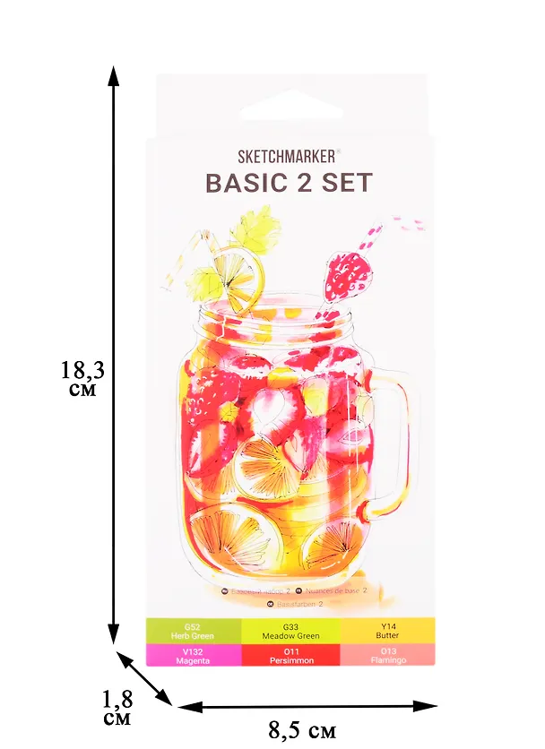 Маркеры 06цв "Basic 2" карт.кор., Sketchmarker 257847 — 2