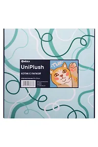 Набор для творчества UniPlush. Ковровая вышивка «Котик с лапкой», 34 х 34