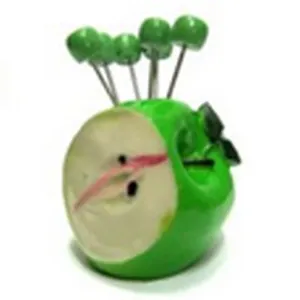Шпажки для фруктов Зеленое яблоко (001121) (коробка)