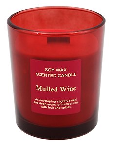 Ароматизированная свеча в стакане Глинтвейн с деревянным фитилем (Mulled Wine ) (240г)