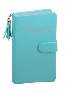 Ежедневник недат. А6+ 120л 110*190 Софт-тач бирюзовый, кожзам, тв. переплет, магнит.клапан, кисточка, тонир.блок, ляссе