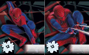 Тетрадь 12л круп.кл. "Spider-man" мел.картон, ассорти, Disney