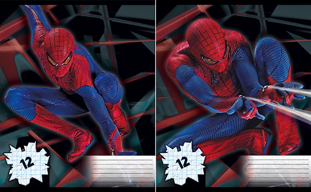 Тетрадь 12л круп.кл. "Spider-man" мел.картон, ассорти, Disney 228075 — 1