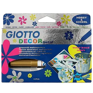 Фломастеры для декорирования «Giotto Decor Metal», 5 цветов